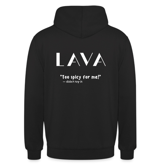 LAVA Hoodie "Too spicy" - Schwarz