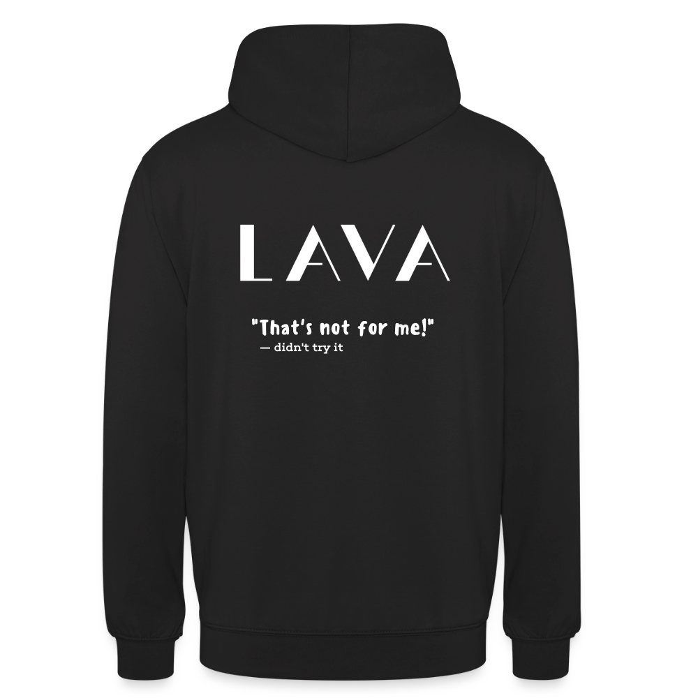 LAVA Hoodie "Not for me" - Schwarz