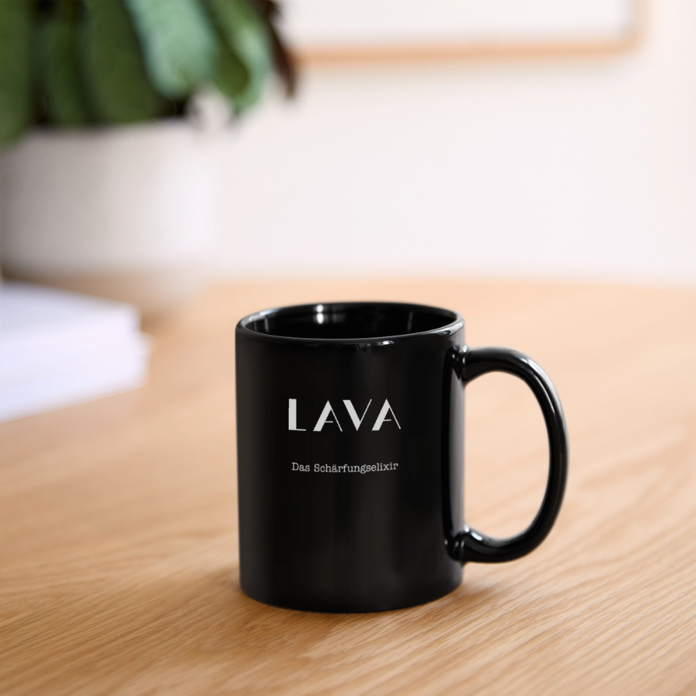 LAVA Tasse "Schärfungselixier" - Schwarz