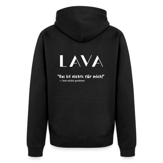 LAVA Zipper Hoodie "Nicht für mich" - Schwarz