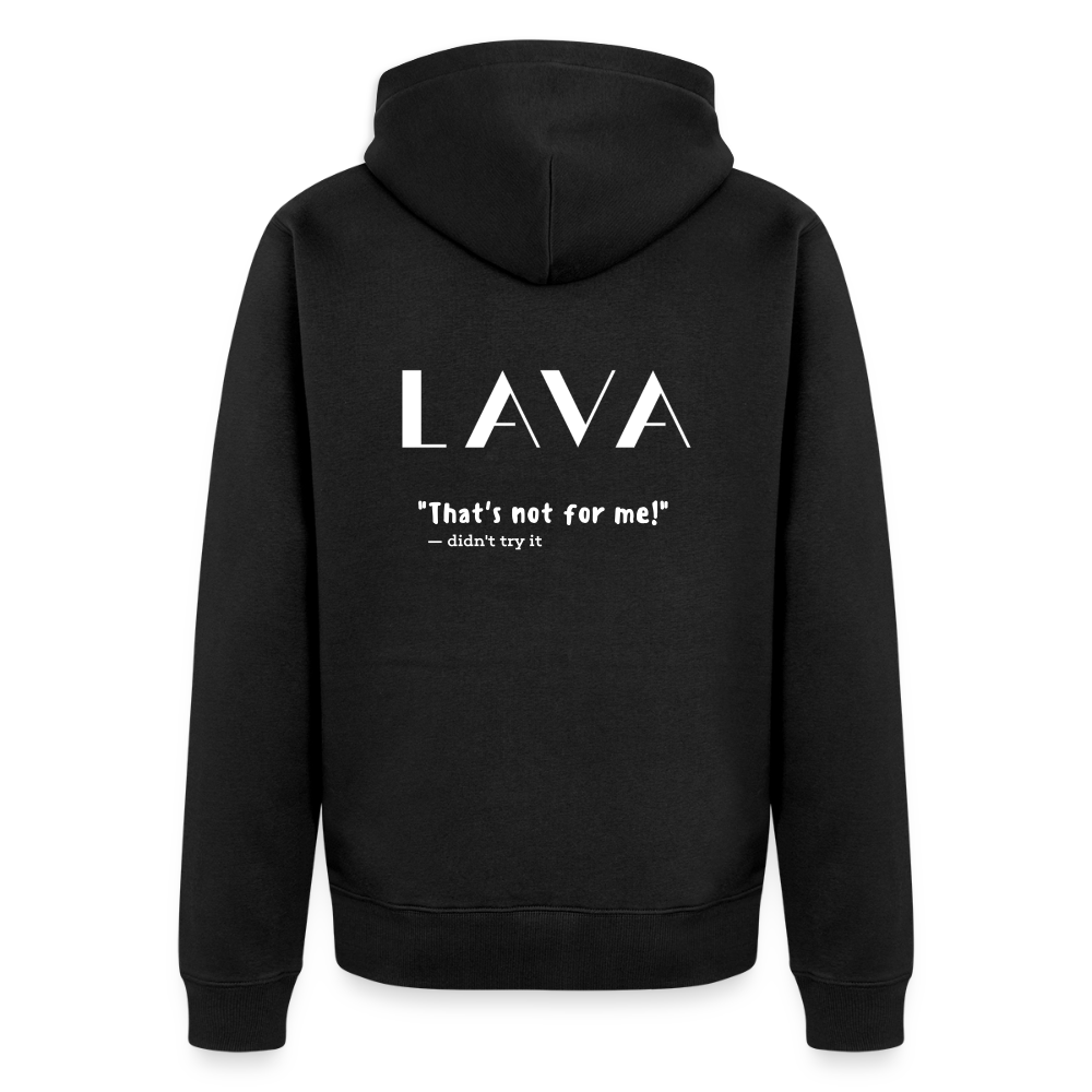 LAVA Zipper Hoodie "Not for me" - Schwarz