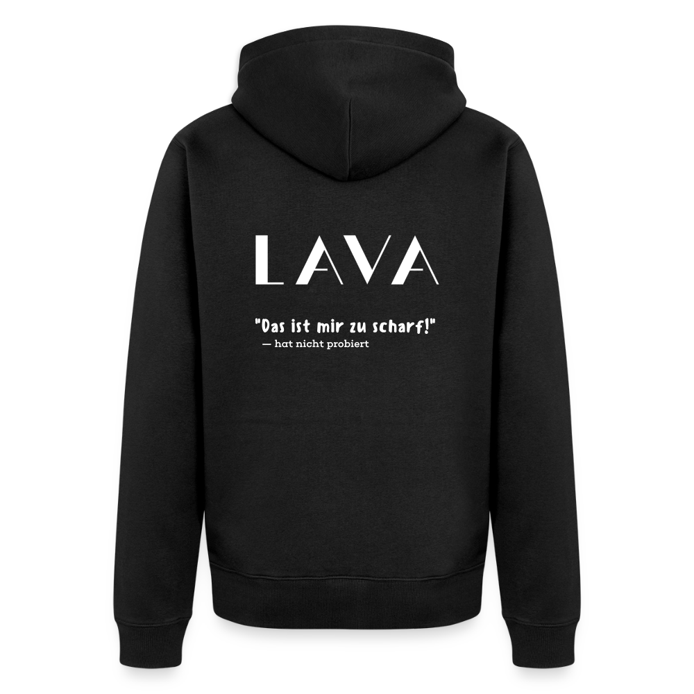 LAVA Zipper Hoodie "Zu Scharf" - Schwarz